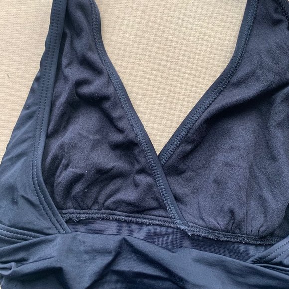 MODA 1 Piece Black Halter Bathing Suite, Size 10 - Picture 5 of 6